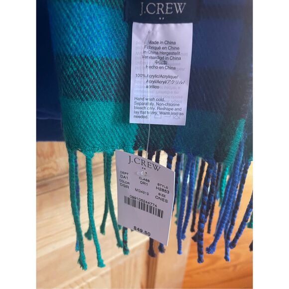 J. CREW Women’s Sz 6 Wool Blend Coat in Royal Blue with Matching Scarf - Picture 3 of 5